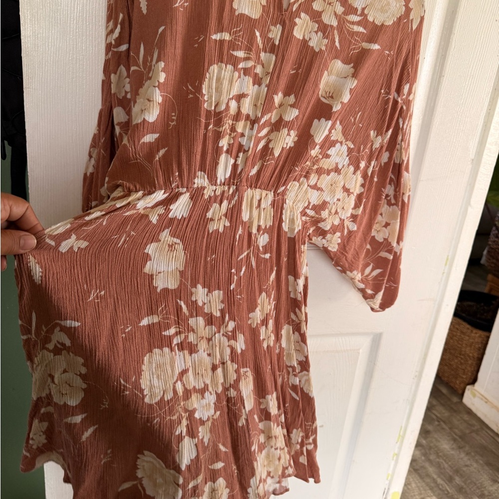 Floral Rust Dress - Mahina